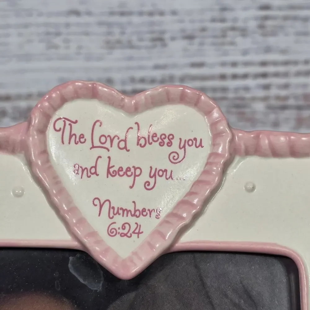 Baby Girl Pink Religious Photo Frame 4x4 